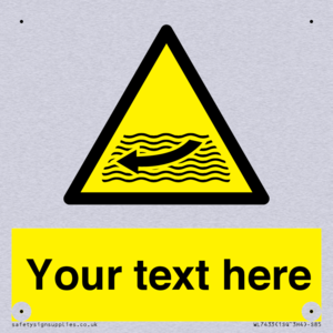 Custom Warning strong river flows